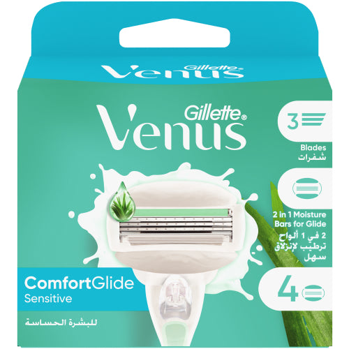 Gillette Venus 3 Blade ComfortGlide Sensitive 4 Cartridges